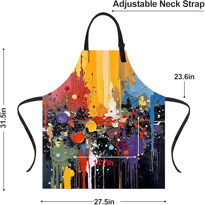 Apron Adjustable Waterproof with Two Deep Pockets Wowen men for Summer BBQ Pool Parties & Resorts