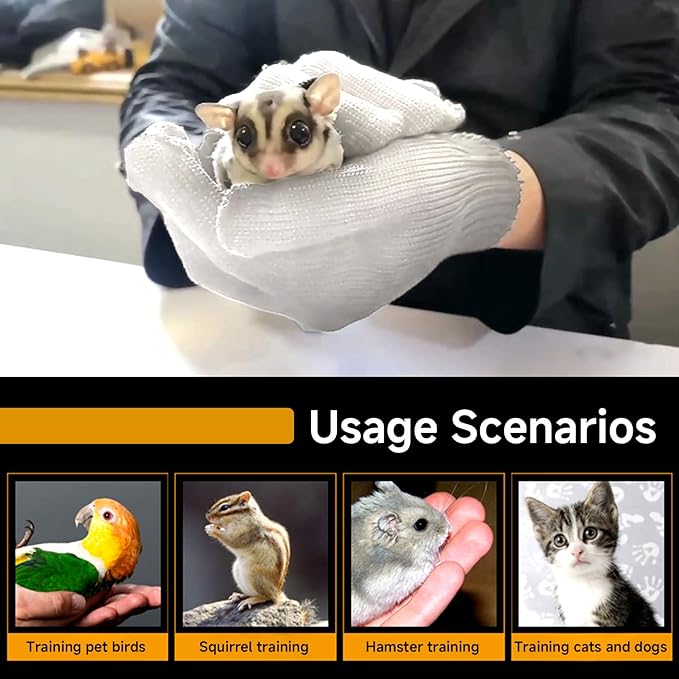 QBLEEV 1 Pair Bird Handling Anti-Bite Gloves, Small Animal Bite Proof Gloves for Training