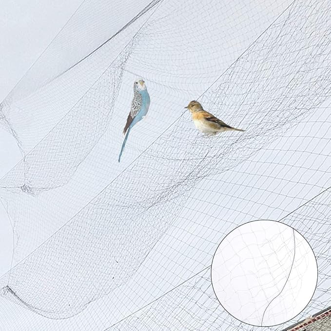 Bird-Preventing Net, 10×3m Black Anti Bird Mist Net, Mesh Prevent Huting Catching Fruit Crop Garden, Will Not Hurt Birds, Keep Birds from Fruits or Crops