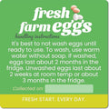 100 Pack Premium Fresh Farm Eggs Handling Instructions Stickers Labels Care Accessories | Egg Blank Cartons 4 6 12 15 18 30 48 50 Count Basket Box Container Storing Extra Organizer -M12SS100