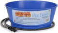 Farm Innovators 1.5 Gallon 60 Watt Outdoor Electric Powered Heated Pet Water Bowl with Thermostatic Control and Anti Chew Cord Protector, Blue