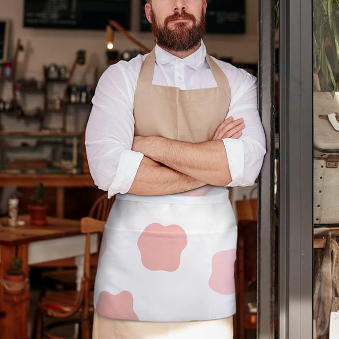 Server Waitress Waist Apron Cooking Kitchen Restaurant Aprons for Women Men