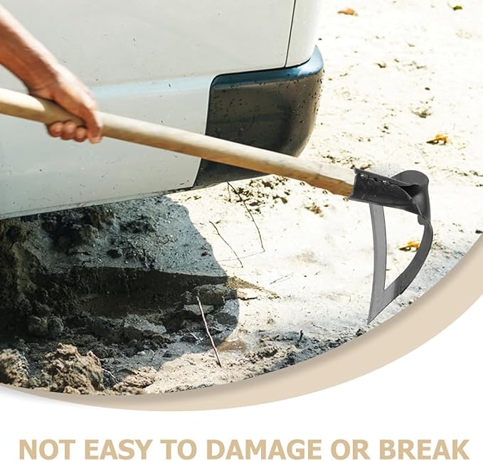 DOITOOL Heavy Duty Hollow Garden Hoe Tool 8.38In Handheld Weeding Rake for Backyard Farming Soil Loosening Tilling and Planting