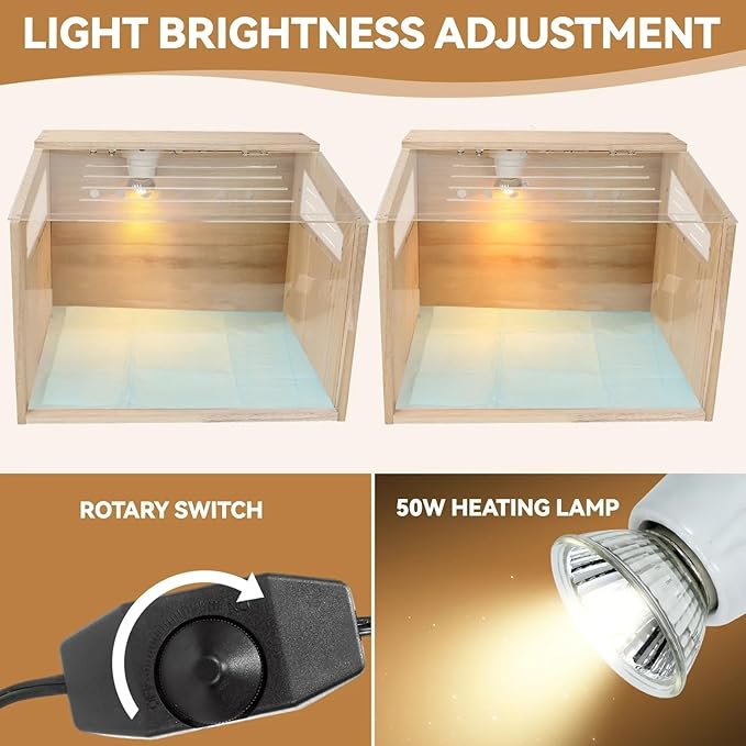 Chicken Brooder Box with Camera : 2.5K HD 5G Chicken Watching Camera, Adjustable Temperature Control Brooder Box for Idea Gift Christmas 15.7x12x12 in﻿ (Chicken Brooder Box)