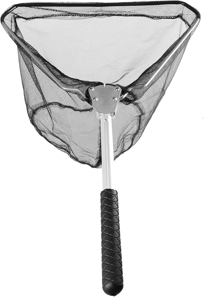 RESTCLOUD Fishing Landing Net with Telescoping Pole Handle, Fishing net Freshwater for Kids Men Women, Extend to 40-63 Inches
