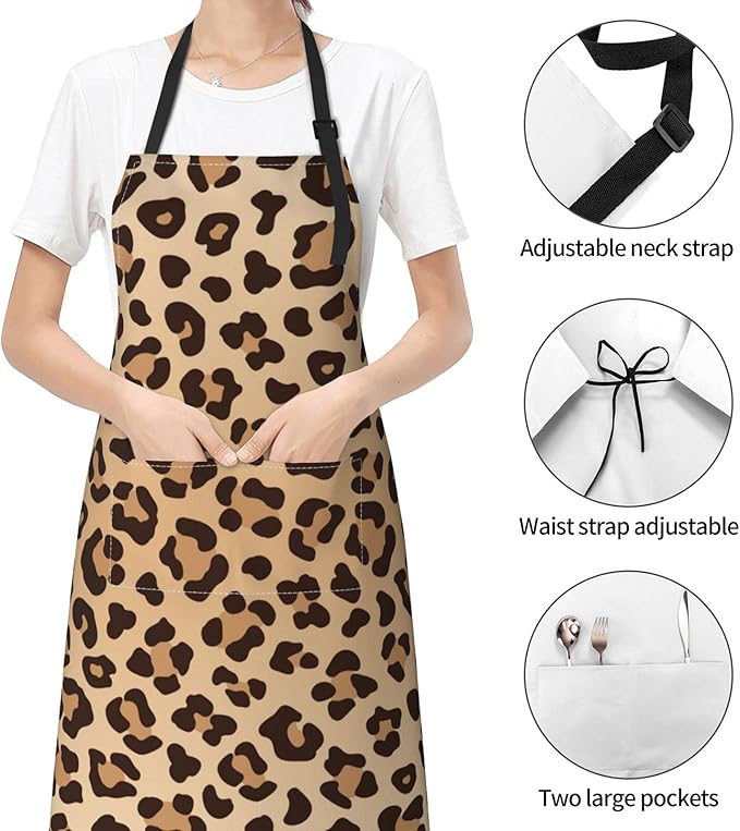 Perinsto Waterproof Apron With 2 Pockets Kitchen Chef Aprons Bibs For Cooking Baking Painting Gardening Grooming