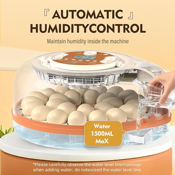 Incubators for Hatching Eggs 3 in 1 Fully Automatic Poultry Incubator Auto Temp and Humidity Control Auto Egg Turning 26 Eggs Capacity for Farm and Home Use Suitable for Chicken Duck Quail Eggs