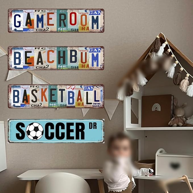Basketball Metal Sign Basketball Decor Basketball Gifts For Boys Bedroom Basketball Poster For Boys Room Wall Decorations Vintage Sport Metal Tin Signs Basketball Street Signs 4x16 Inch