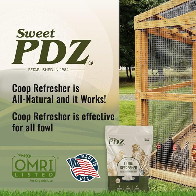 Coop Refresher - Zeolite Odor Eliminator - Essential Chicken Coop Accessory - 10 lbs