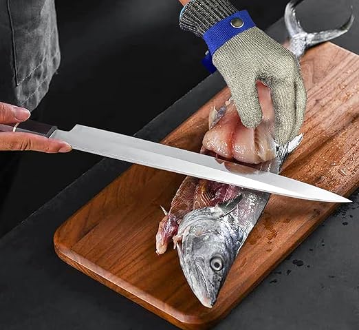 ANSI A9 Cut Resistant Gloves, Upgrade 2.0Food Grade 316Stainless Steel Wire Mesh Metal Gloves,Cutting Gloves Kitchen, Oyster Shucking, Fillet Cutting,Meat Cutting and Metal Processing(M-1PCS)