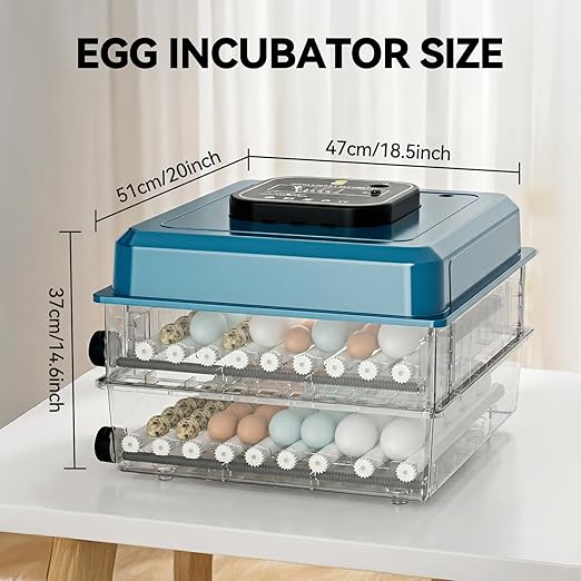Incubators for Hatching Eggs, 136 Eggs Incubator Digital Poultry Hatcher with Auto Egg Turning, Temp & Humidity Display, 5 Modes, Day Counter & Egg Candler for Chicken/Duck/Goose/Quail
