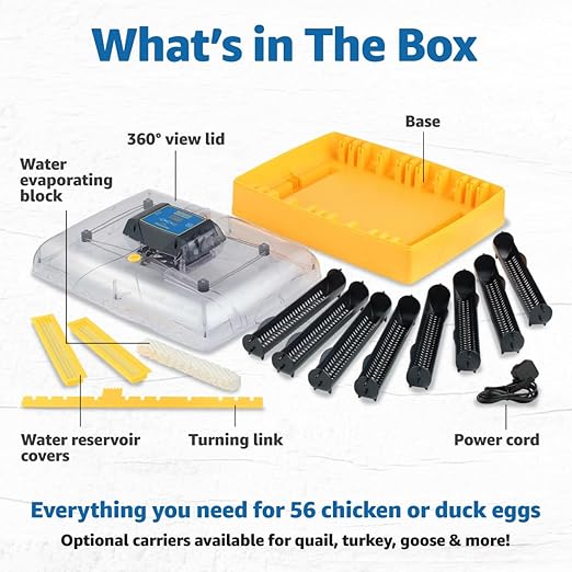 Brinsea Ovation 56 EX 56-Egg Incubator with Automatic Humidity Control - Incubators for Hatching Eggs with Digital Alarms - Programmable Turning for Chicken and Duck