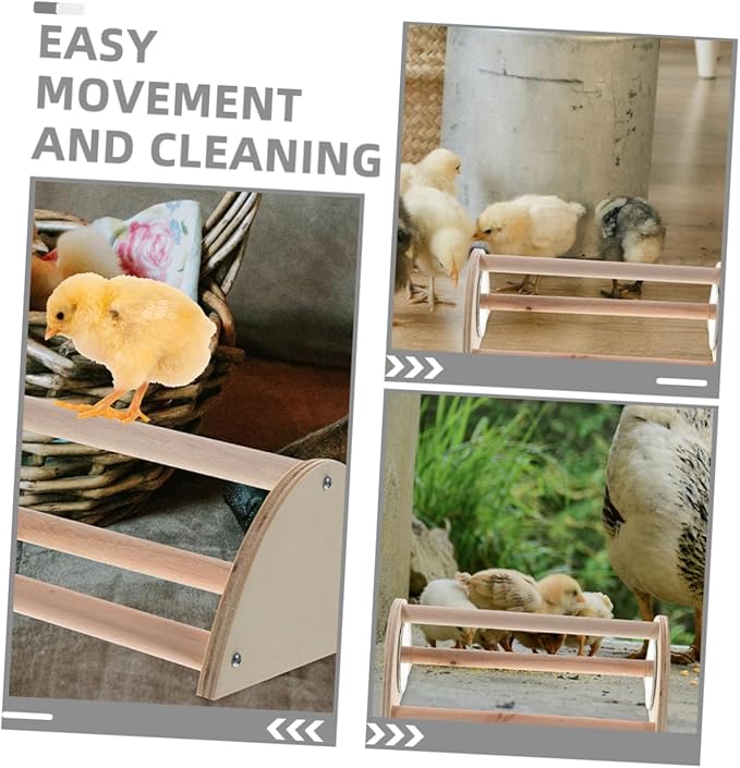 Chick Roosting Bar for Brooder Portable Wooden Perch Stand Dual Functionality Chicken Swing for Indoor Outdoor Use Activity for Growing Chickens Brooders