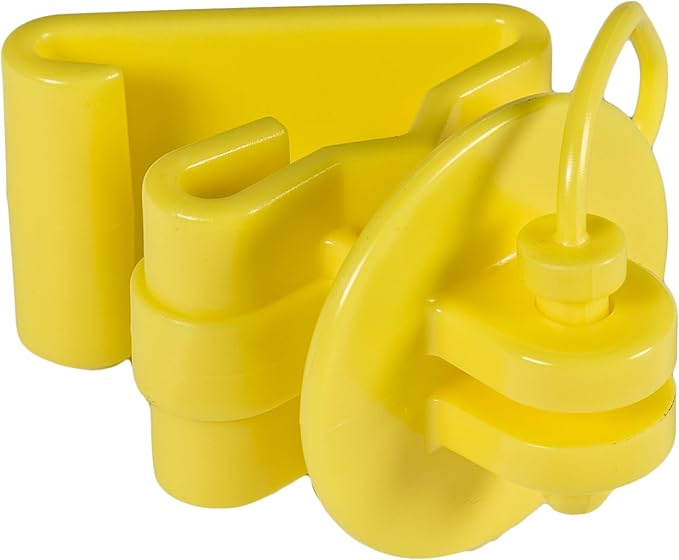 Zareba T-Post Pin-Lock Insulators for Electric Fences - Yellow, 25 Pack, ITPLY-Z - Includes 25 Insulators - Secure Hold, Easy to Release