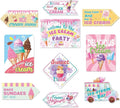 WERNNSAl 10PCS Ice Cream Party Decorations - Ice Cream Sign Birthday Party Supplies for Girls Kids Colorful Summer Theme Party Wall Art Decor for Home Garden Yard Decorations