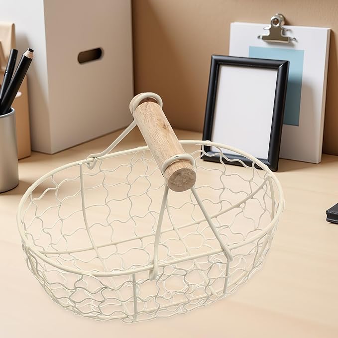 1pc Wrought Iron Storage Basket Kitchen Organizer Decorative Basket Creative Basket Fruit Container Desktop Storage Holder Decorative Fruit Basket Bakery Bread Holder Bread Basket