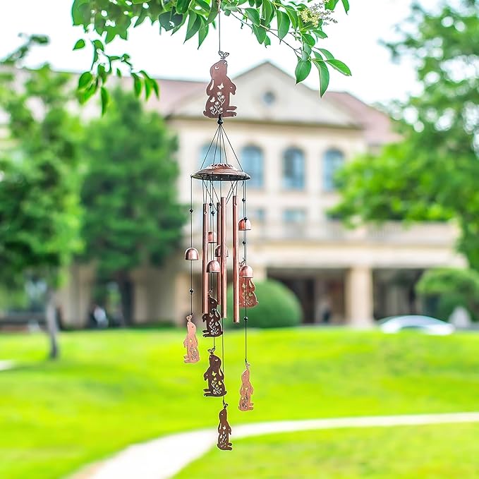 Bunny Wind Chimes for Outside,Bunny Gifts for Women/Men/Sympathy/Memorial Gifts/Birthday Festival Metal windchimes Outdoors/Indoors,Patio,Garden Decor,Home,Yard
