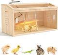 Brooder Box for Chicks Wooden Chick Brooder with Heat Lamp Large Brooder Plate for Baby Chicks, Ducks, Quails Birds