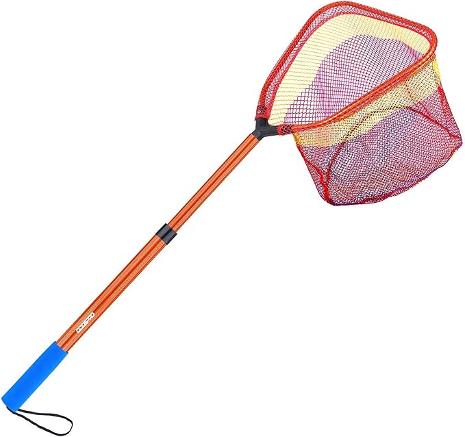 Kids Fishing Net - Telescoping Bait, Minnow, and Butterfly Net With 11.4" Depth, Handle Extends to 30" for Easy Catch and Release