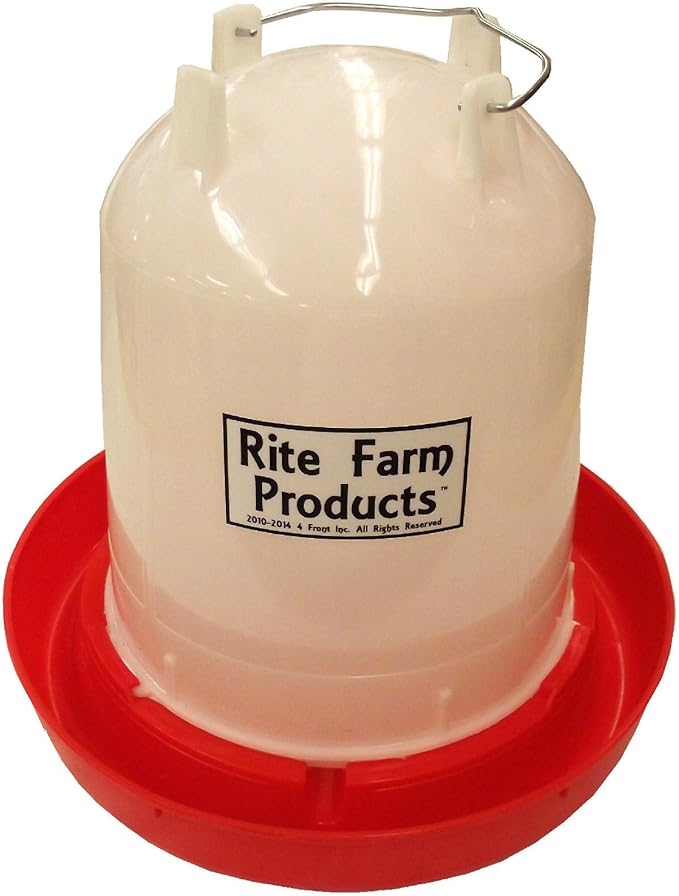 Rite Farm Products Large HD 2.65 Gallon Chicken Waterer & Handle Poultry Chick