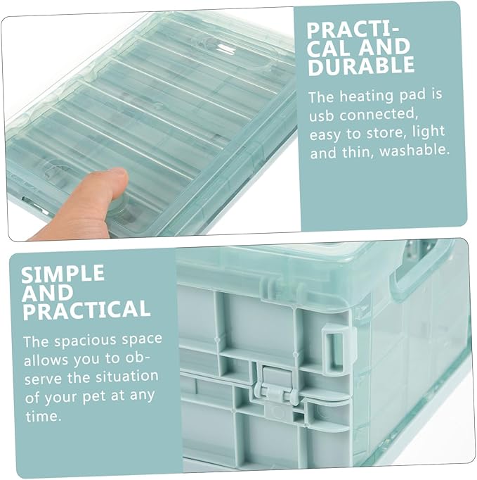 BESPORTBLE Insulation Box Chicks Brooder Kit for Hatching Eggs Parrot Chicks Safe Materials Easy Cleaning Foldable USB Heating Pad