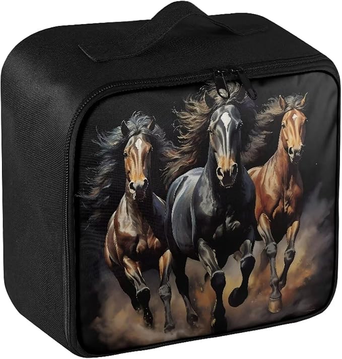 Rnyleeg Horse First Aid Kit for Home Emergency Medical Trauma Bag Portable Travel First Aid Bag Empty Medicine Storage Bag Black