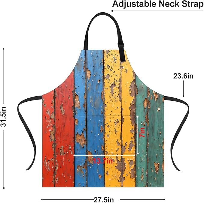 Apron Adjustable Waterproof with Two Deep Pockets Wowen men for Summer BBQ Pool Parties & Resorts