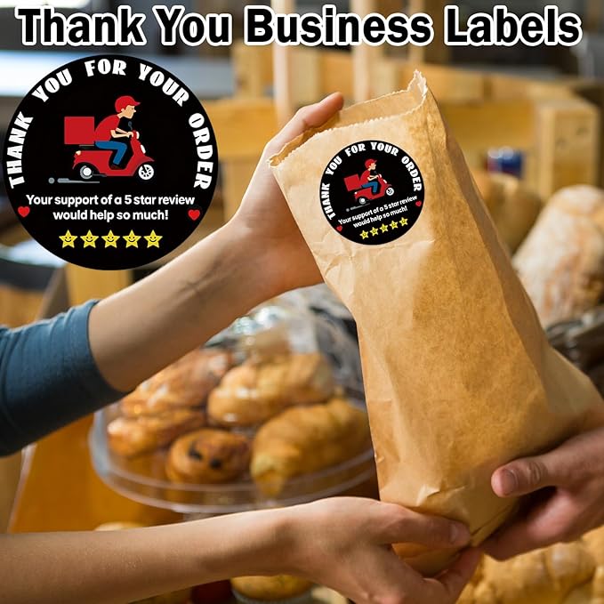 Louise Maelys 2 Inch Thank You for Your Order Stickers-500 pcs Thank You Sticker Labels for Packaging Small Business
