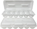 Cackle Hatchery Foam Egg Cartons for Chicken Eggs Holds 1 Dozen Eggs (White, 15pk)