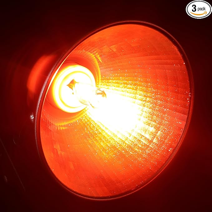Heat Lamp for Chickens Coop Tiny Chick Brooder, Infrared Flood Light Red Bulbs Replaceable E26 Base 50 Watt Chick Heater for Reptile Pets Duckling Poultry Livestock