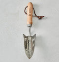 Burpee 13" Stainless Steel Transplanter | Durable Long Lasting Garden Tool | Leather Wrist Strap 5" Handle, Oak