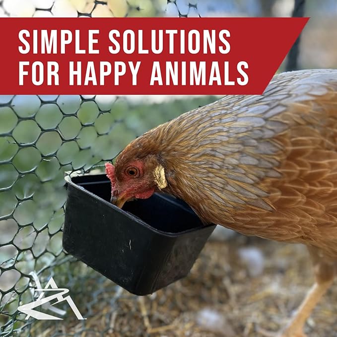 The ROP Shop 50-Pack - 16oz Black Cage Cup for Feed & Water for Poultry Ducks, Birds, Hamsters