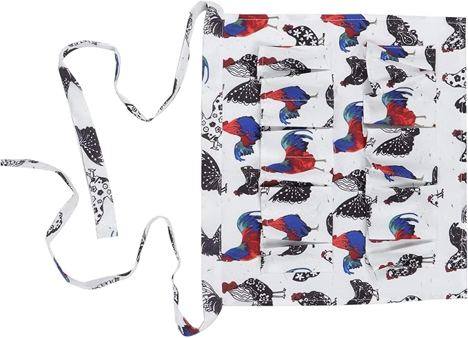 Eggs Collecting Apron, Hands Farm Apron with Multiple Pockets Gathering Polyester Durable Adjustable Strap, Collection Pockets Compatibal for Chicken Duck Eggs (2 M)