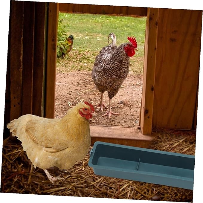 Alasum 2pcs Hanging Poultry Feeder Multi-Grid Thickened Plastic Chicken Food Trough Anti-Spill Feed Dispenser for Birds and Pigeons Cage Accessory