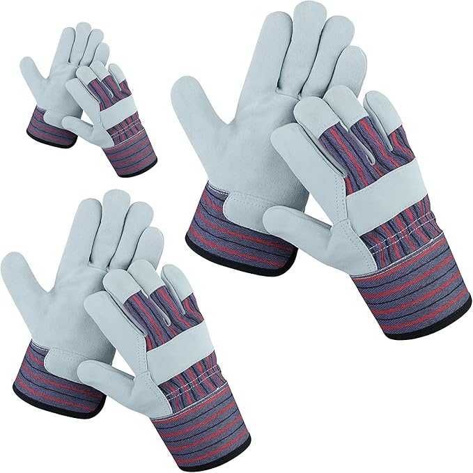 Daniel Smart Men & Women Goatskin Working Glove Lightweight Leather Safety Gloves for construction, gardening outdoor Work