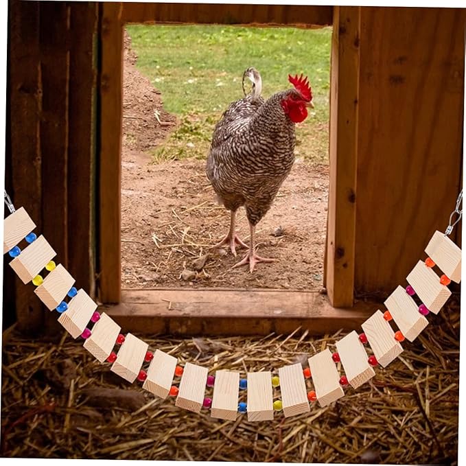 BESPORTBLE Chicken Swing Ladder Toy Roosting Ladder for Hens Coop Swing for Chicks Chicken Perch Toy