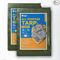 GUARD SHIELD Green Tarp Waterproof 10x12 Feet Medium Duty All Purpose Poly Tarps Cover 7mil (2-Pack)