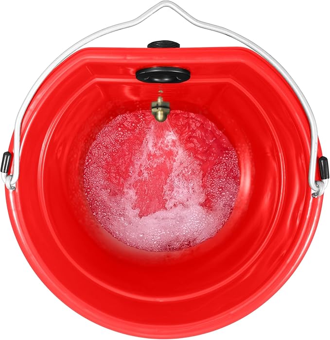 Cowboy's Self-Cleaning Red Chicken Waterer with Nipples
