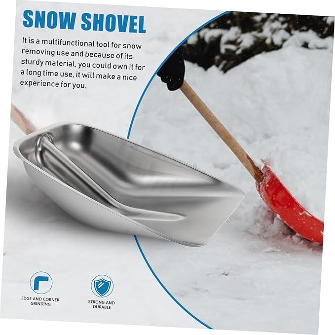 Stainless Steel Snow Shovel Farm Scoop Shovel Head Outdoor for Grain Feeding