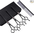 Dream Reach 7.0 Inches Professional Pet Cat Dog Grooming Shears Scissors, Straight, Curved, Thinning/Blending/Chunking Scissors Kit (3-Set Blunt Tip)