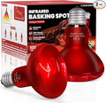 KINDEEP Infrared Heat Lamp Bulbs: 100W Reptile Heat Light 2 Pack - Red Basking Spot Light Bulbs Reptile Heating lamp for Lizard Bearded Dragon Turtle Snake Leopard Gecko Tortoise Chickens