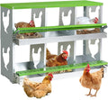 Chicken Nesting Box for Laying Eggs,6 Hole Roll Away Nesting Boxes,Chicken Laying Boxes with Large Vented Holes,Wall-Mountable Chicken Coop Nesting Boxes,Metal Laying Boxes for Hens,Ducks(Green)