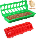 2 Pack Chicken Feeder 16 Holes Chick Feeder No Waste 30cm Chicken Feeder and Waterer Set Poultry Feeders for Chicken Chick Birds Pigeon Coop