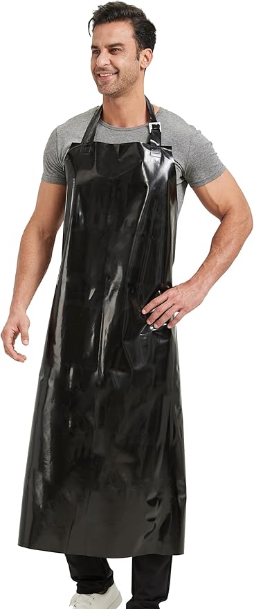 Nanxson TPU Waterproof Apron Lightweight Work Apron with Adjustable Buckle for Pet Bathing,Dishwashing,Butchers,Housework