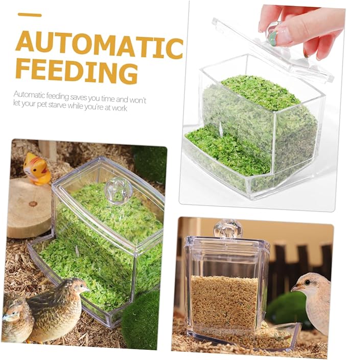 1pack Automatic Feeder Trough No Waste Chicken Feeder for Chicken Enrichment