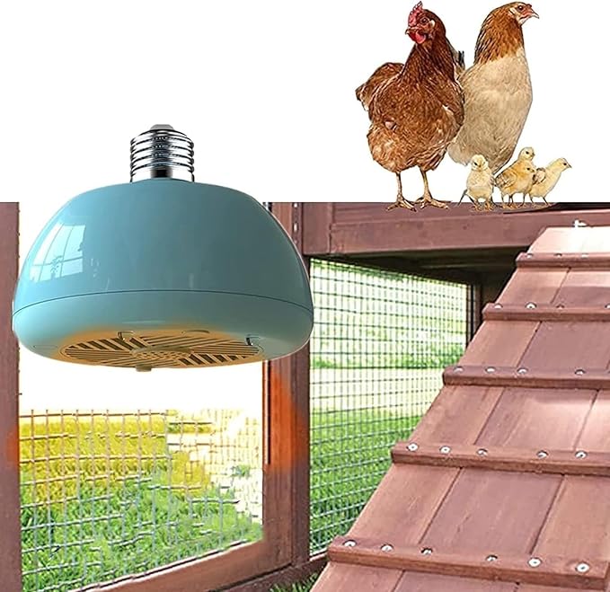 Hanging Chicken Coop Heater, Professional Pet Heater, 3 Levels of Temperature Adjustable, Outdoor Pet Cage Heater, for Chickens, Farm Animals and Barn Animals