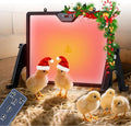 Chicken Coop Heater, 200W Chicken Heater with Remote Control, Double Side Heating + 360°Adjustable, Coop Heater with Timing Function, Adjustable Temp, Led for Chickens & Small Pets in Winter