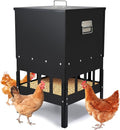 80-100LBS Large Chicken Feeder No Waste 16-Ports Automatic with Magnetic Baffle to Prevent Rodents and Mice Large Poultry Feeder Adjustable Height Suitable for All Poultry, Weatherproof