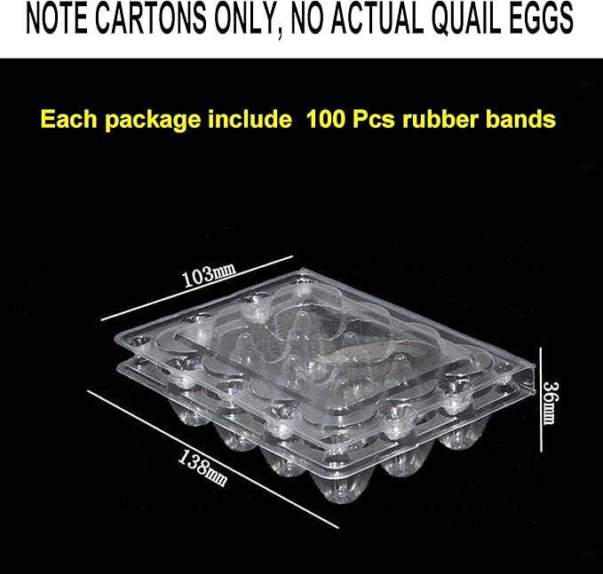 Quail Egg Cartons,Quail Egg Cartons Cheap Bulk 50 Pack of 12 Small Tray,Reusable Plastic Quail Egg Container For Refrigerator Market Farmers Display for Small Eggs,Clear Plastic Egg Carton Holder