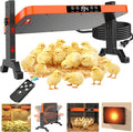 Chicken Coop Heater,200 Watts Chicks Brooder Heater with Overheating Protection,Radiant Heat Panel with Remote Control Timer & Adjustable Temp,Large Poultry Brooder for 25 Chicken,UL-Compliant